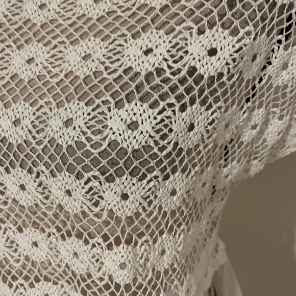 Vintagege havana small knit lace see thru shirt 1454 - Picture 2 of 5